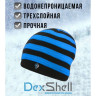 Детская водонепроницаемая шапка DEXSHELL Children Beanie Stripe, DH552BU синяя