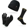 Комплект DEXSHELL носки Trekking Green DS636 + перчатки Drylite DG9946BLK + шапка Watch DH9912BLK