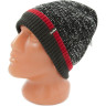 Шапка водонепроницаемая DEXSHELL Cuffed Beanie, DH353GRN черная с красной полоской, размер S/M