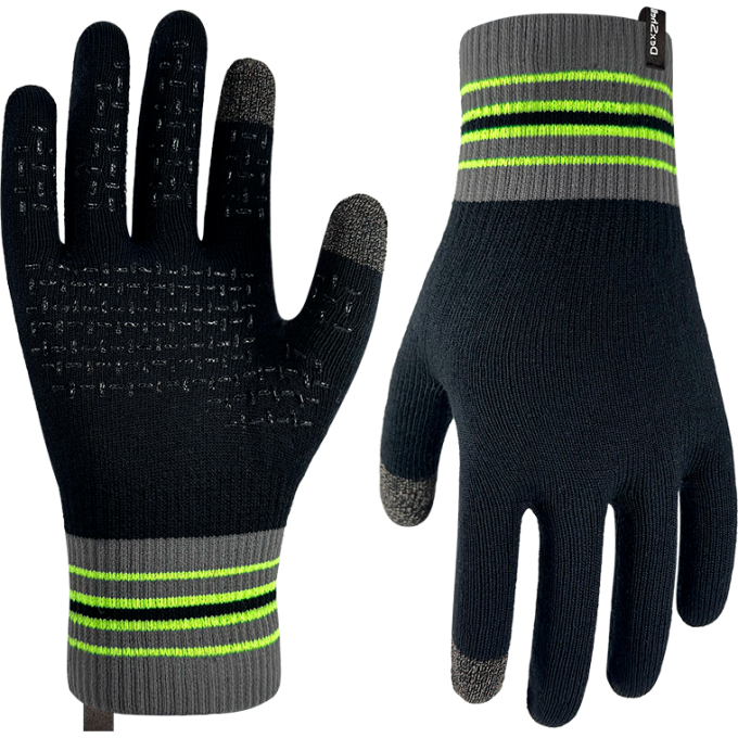 Водонепроницаемые перчатки DEXSHELL ULTRA THIN RUNNING GLOVES черный/серый/зеленый M